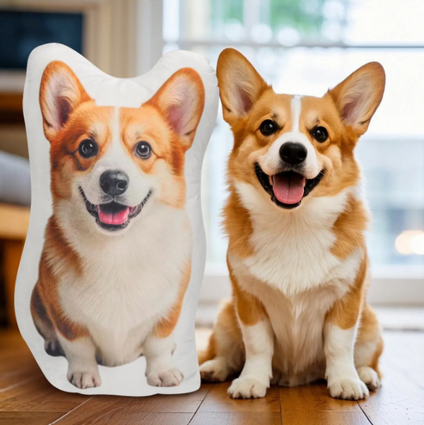 Coussin Silhouette Chien Personnalisable – Votre Compagnon en Version Coussin