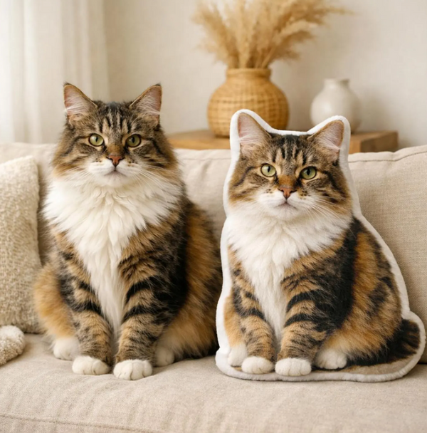 Coussin Photo Chat Réaliste – Cadeau Unique pour les Amoureux des Félins